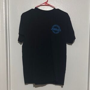 Jeep Black Short Sleeve Tee with Blue 'Jeepism' Chest Logo